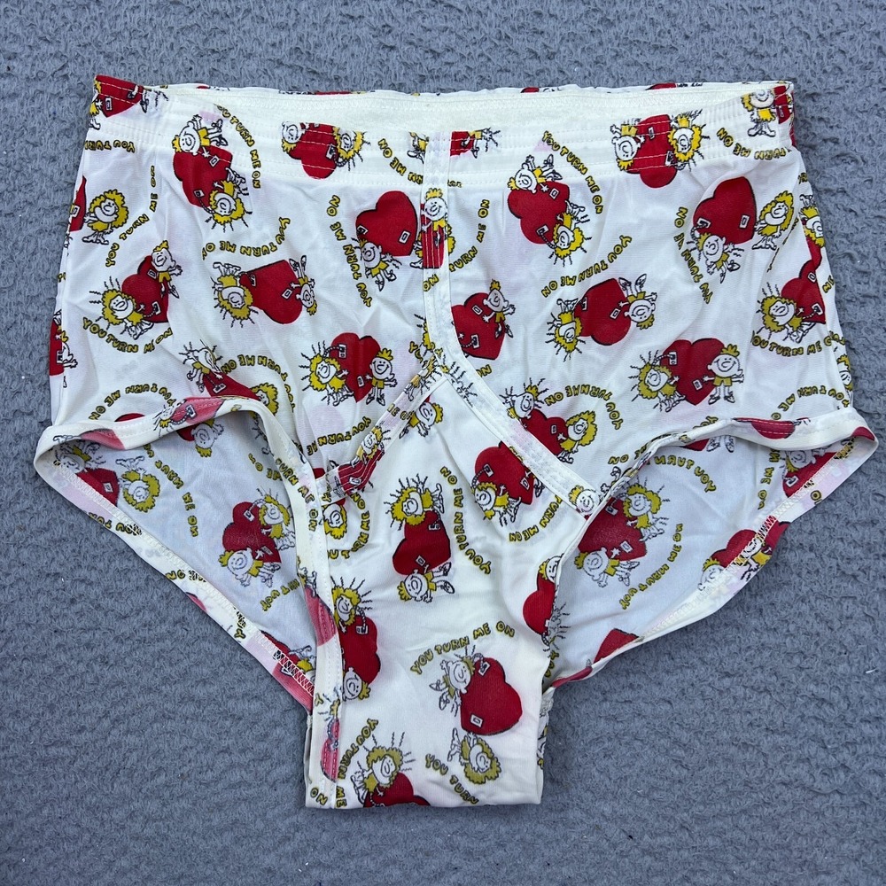 VTG Jockey Thorobred Y-front Nylon Briefs "You Turn Me On" Mens Underwear 38